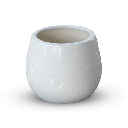 Ceramic Curvy Planter |  White - 1106